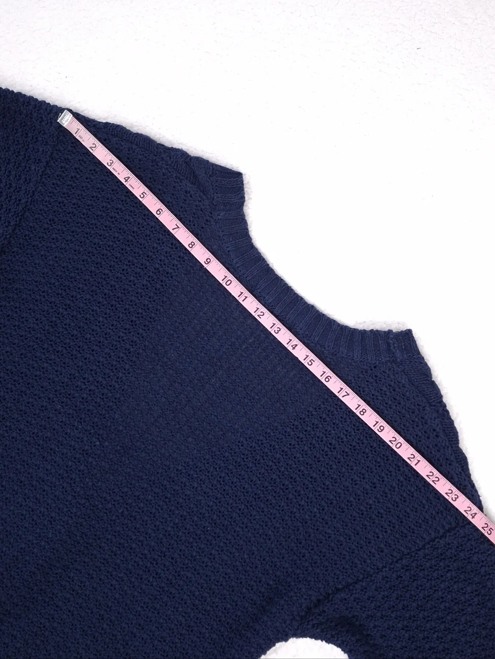 Venezia vintage chunky cable knit cardigan fisherman preppy slouchy navy blue - Picture 4 of 9